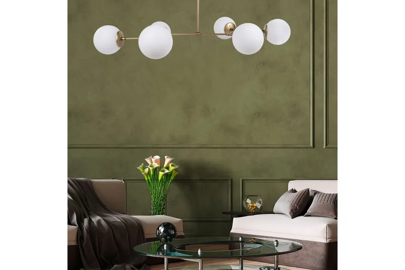 Taklampa Sudatoor Fibran Gul / Vit - Gul / Vit - Belysning & el - Inomhusbelysning & lampor - Taklampa & takbelysning - Pendellampor & hänglampor