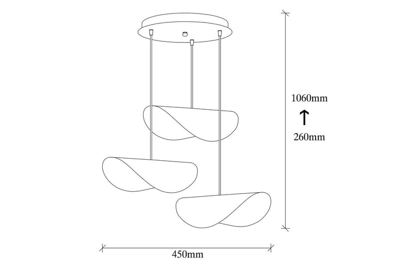 Taklampa Sugana Tre Vit / Rany - Guld/Vit - Belysning & el - Inomhusbelysning & lampor - Taklampa & takbelysning - Pendellampor & hänglampor