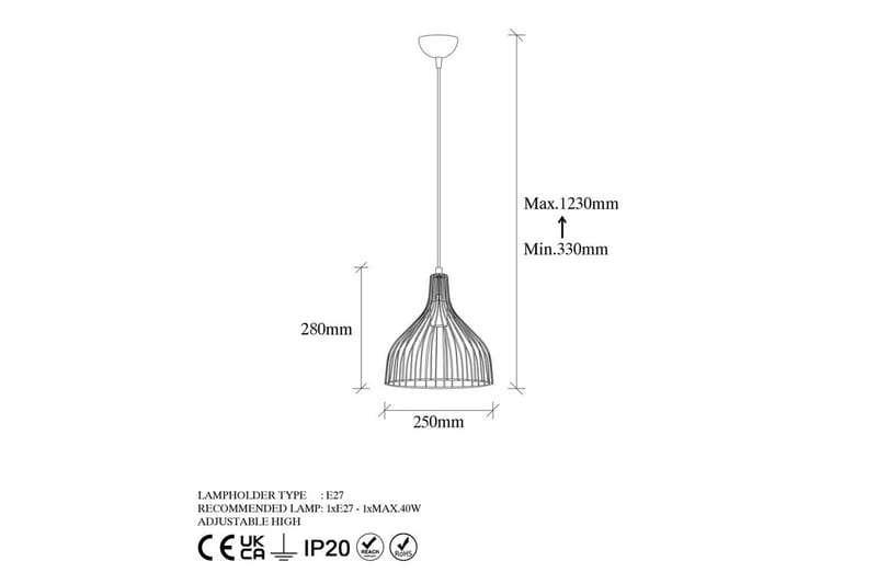 Taklampa Talnor Svart / Antik - Svart / Antik - Belysning & el - Inomhusbelysning & lampor - Taklampa & takbelysning - Pendellampor & hänglampor