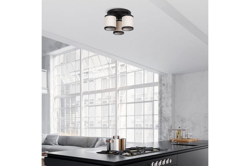 Taklampa Talrayo Svart / Vit - Svart / Vit - Belysning & el - Inomhusbelysning & lampor - Taklampa & takbelysning - Plafond
