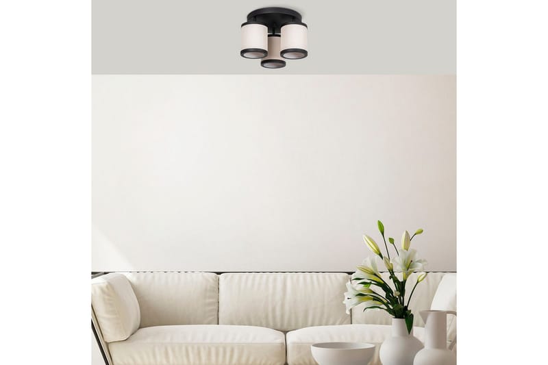 Taklampa Talrayo Svart / Vit - Svart / Vit - Belysning & el - Inomhusbelysning & lampor - Taklampa & takbelysning - Plafond