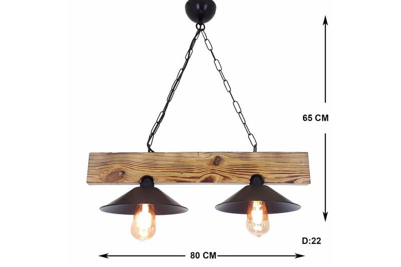 Taklampa Talwyn Valnöt / Svart - Taupe/Svart - Belysning & el - Inomhusbelysning & lampor - Taklampa & takbelysning - Pendellampor & hänglampor