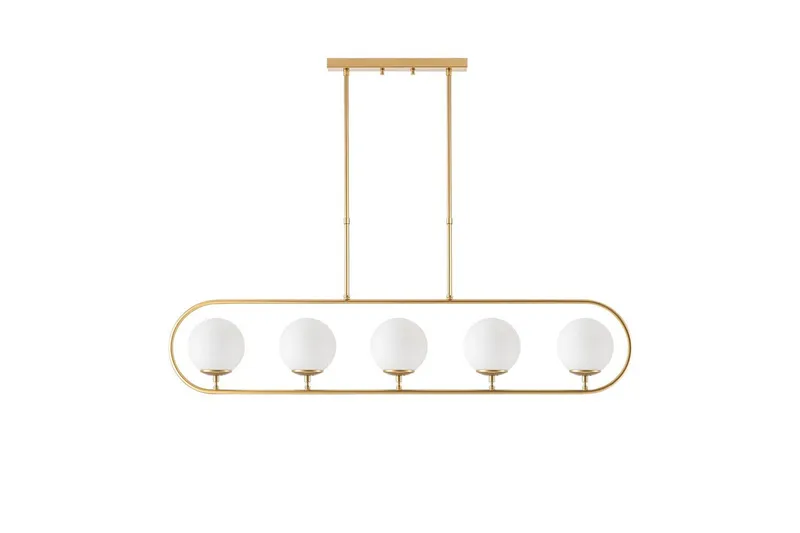 Taklampa Thalara Glansig Rany Fem sockel, Guld