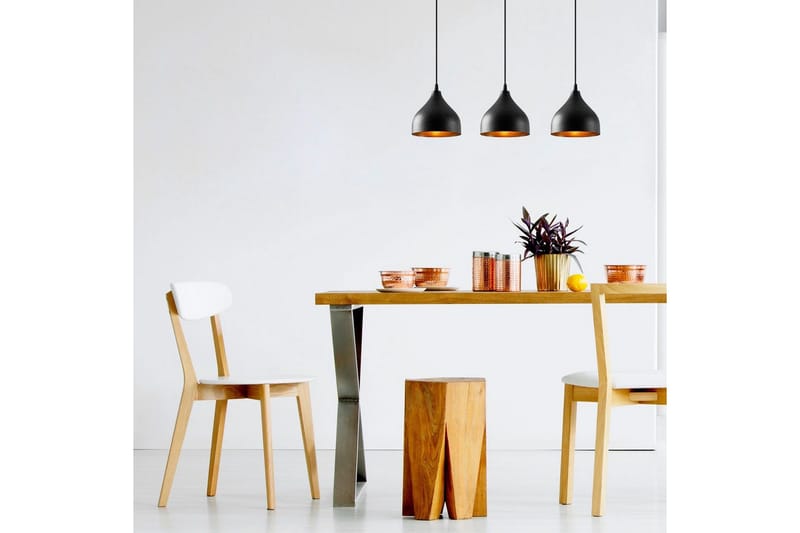 Taklampa Thela Triple Svart - Svart - Belysning & el - Inomhusbelysning & lampor - Taklampa & takbelysning - Pendellampor & hänglampor