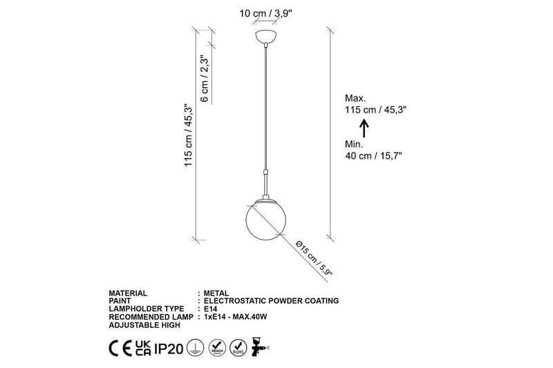 Taklampa Ulwen Rany - Guld - Belysning & el - Inomhusbelysning & lampor - Taklampa & takbelysning - Pendellampor & hänglampor