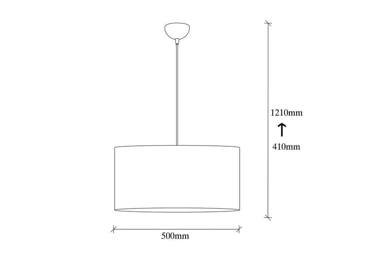 Taklampa Umber Vit - 50 x 50 cm - Belysning & el - Inomhusbelysning & lampor - Taklampa & takbelysning - Pendellampor & hänglampor