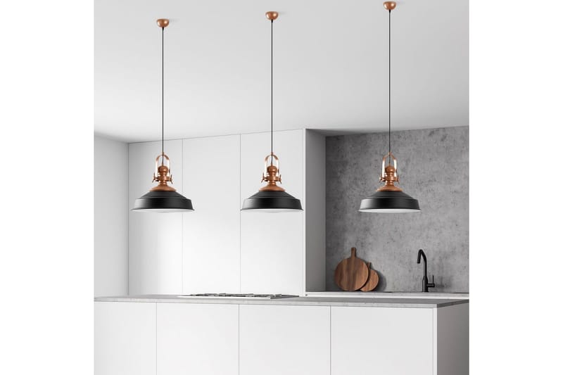 Taklampa Uvra Svart - Svart - Belysning & el - Inomhusbelysning & lampor - Taklampa & takbelysning - Pendellampor & hänglampor