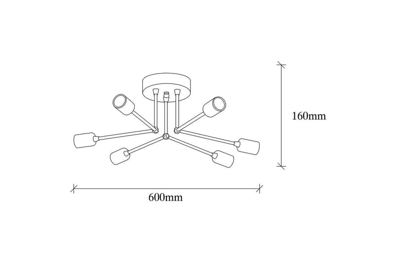 Taklampa Vilsa Svart - Svart - Belysning & el - Inomhusbelysning & lampor - Taklampa & takbelysning - Plafond