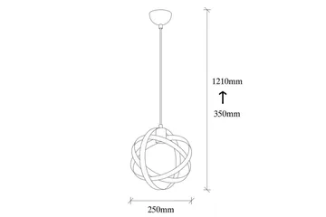 Taklampa Voroa Svart / Nickel - Svart / Nickel - Belysning & el - Inomhusbelysning & lampor - Taklampa & takbelysning - Pendellampor & hänglampor