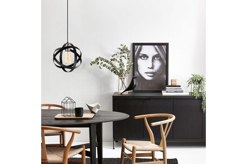 Taklampa Voroa Svart / Nickel - Svart / Nickel - Belysning & el - Inomhusbelysning & lampor - Taklampa & takbelysning - Pendellampor & hänglampor