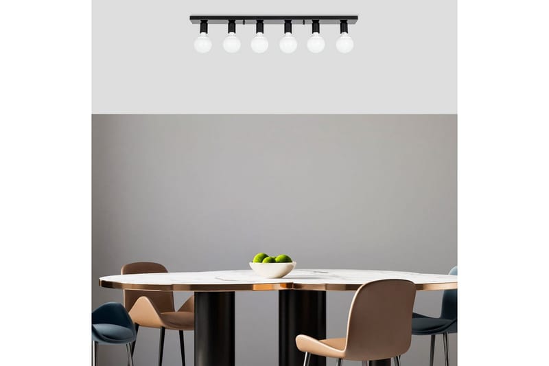 Taklampa Wostra Stor Svart / Vit - Svart / Vit - Belysning & el - Inomhusbelysning & lampor - Taklampa & takbelysning - Pendellampor & hänglampor