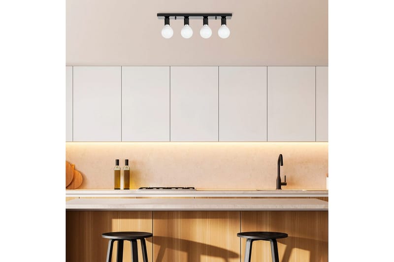 Taklampa Wostra Svart / Vit - Svart / Vit - Belysning & el - Inomhusbelysning & lampor - Taklampa & takbelysning - Plafond