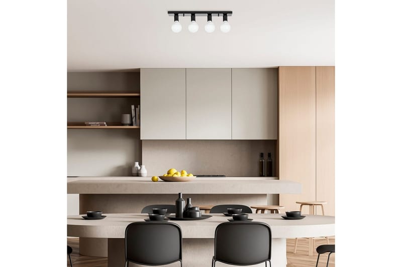 Taklampa Wostra Svart / Vit - Svart / Vit - Belysning & el - Inomhusbelysning & lampor - Taklampa & takbelysning - Plafond