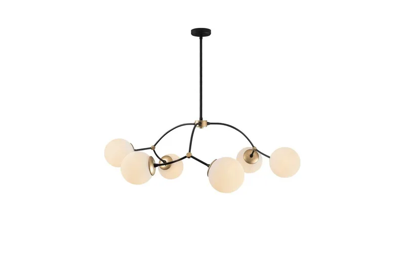 Taklampa Yenda Vit / Svart, Svart/Vit