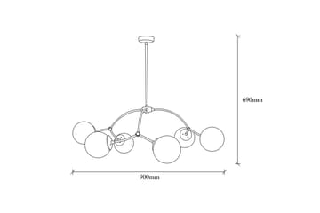 Taklampa Yenda Vit / Svart - Svart/Vit - Belysning & el - Inomhusbelysning & lampor - Taklampa & takbelysning - Pendellampor & hänglampor
