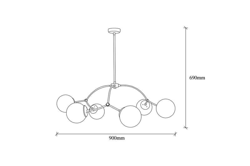 Taklampa Yenda Vit / Svart - Svart/Vit - Belysning & el - Inomhusbelysning & lampor - Taklampa & takbelysning - Pendellampor & hänglampor