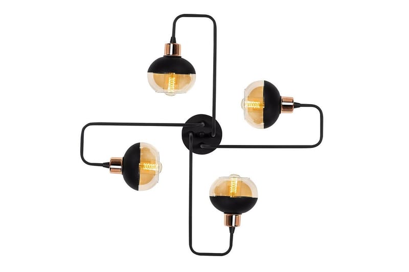 Taklampa Zarethia Svart / Koppar - Koppar/Svart - Belysning & el - Inomhusbelysning & lampor - Taklampa & takbelysning - Plafond