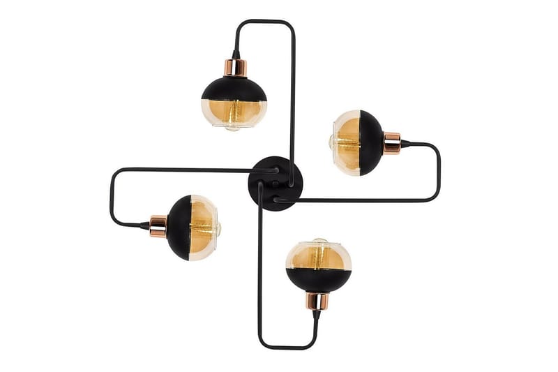 Taklampa Zarethia Svart / Koppar - Koppar/Svart - Belysning & el - Inomhusbelysning & lampor - Taklampa & takbelysning - Plafond