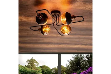 Taklampa Zarethia Svart / Koppar - Koppar/Svart - Belysning & el - Inomhusbelysning & lampor - Taklampa & takbelysning - Plafond