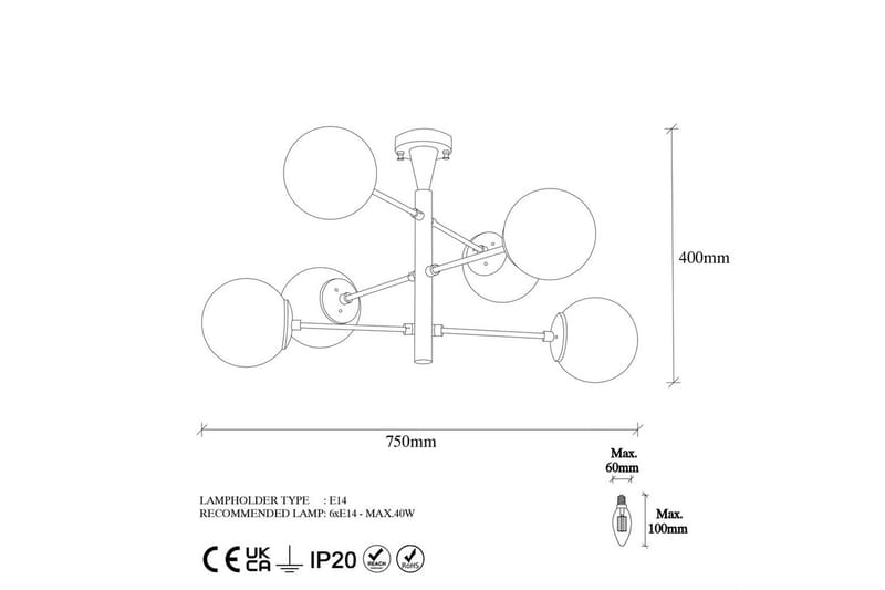 Taklampa Zurelle Rany - Guld - Belysning & el - Inomhusbelysning & lampor - Taklampa & takbelysning - Plafond