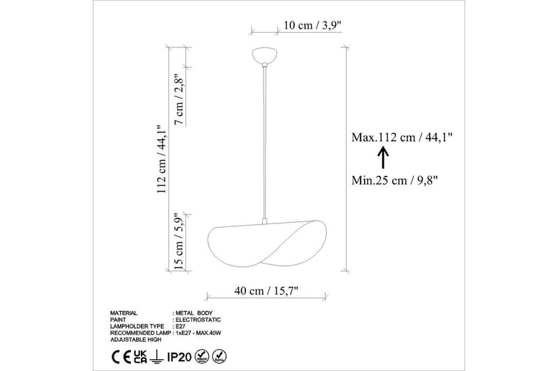 Taklampa Pelyn Mint - Mint - Belysning & el - Inomhusbelysning & lampor - Taklampa & takbelysning - Pendellampor & hänglampor