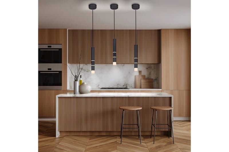 Taklampa Pure Vega - 12x120x12 cm, Svart - Belysning & el - Inomhusbelysning & lampor - Taklampa & takbelysning - Pendellampor & hänglampor