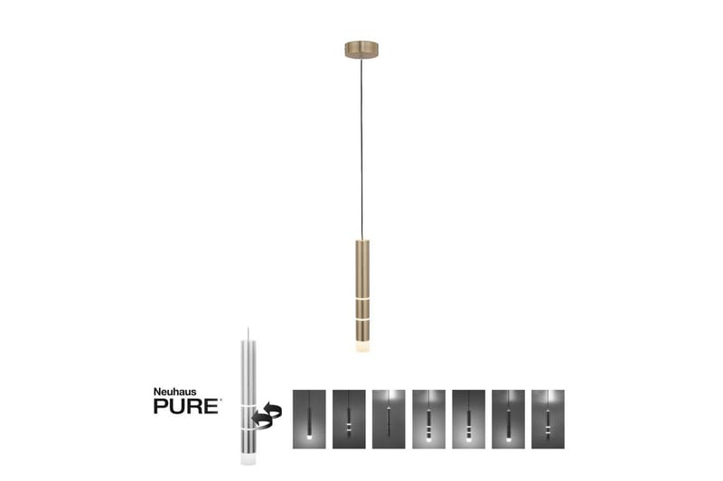 Taklampa Pure Vega - 12x120x12 cm, Matt mässing - Belysning & el - Inomhusbelysning & lampor - Taklampa & takbelysning - Pendellampor & hänglampor