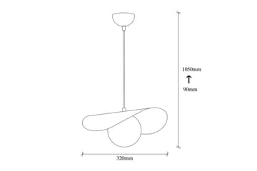 Taklampa Pelyn Svart / Vit - Svart / Vit - Belysning & el - Inomhusbelysning & lampor - Taklampa & takbelysning - Pendellampor & hänglampor