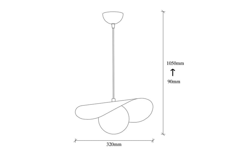 Taklampa Pelyn Svart / Vit - Svart / Vit - Belysning & el - Inomhusbelysning & lampor - Taklampa & takbelysning - Pendellampor & hänglampor