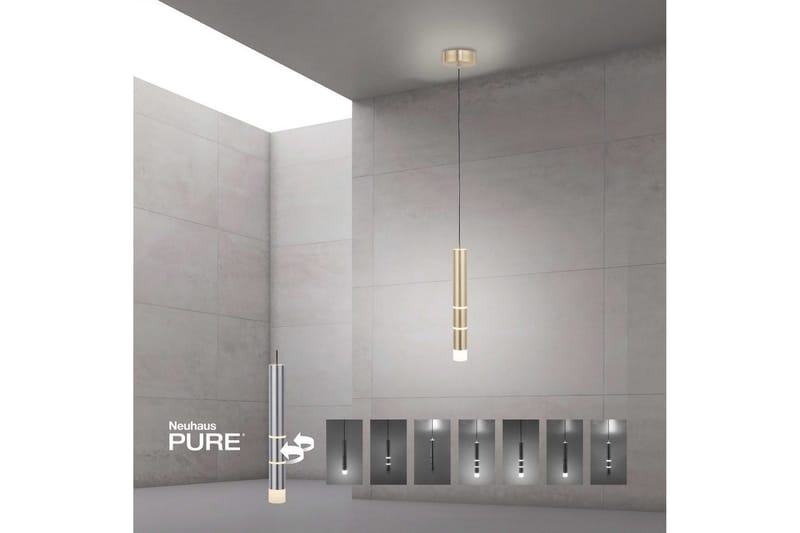 Taklampa Pure Vega - 12x120x12 cm, Matt mässing - Belysning & el - Inomhusbelysning & lampor - Taklampa & takbelysning - Pendellampor & hänglampor