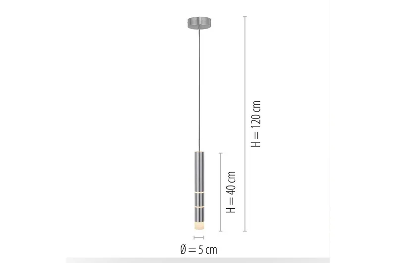 Taklampa Pure Vega - 12x120x12 cm, Aluminium - Belysning & el - Inomhusbelysning & lampor - Taklampa & takbelysning - Pendellampor & hänglampor