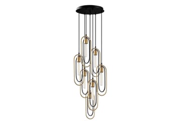 Taklampa Pindor Thre svart / guld - Svart - Belysning & el - Inomhusbelysning & lampor - Taklampa & takbelysning - Pendellampor & hänglampor
