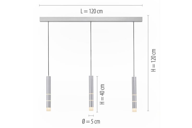 Taklampa Pure Vega - 5x120x120 cm, Aluminium - Belysning & el - Inomhusbelysning & lampor - Taklampa & takbelysning - Pendellampor & hänglampor