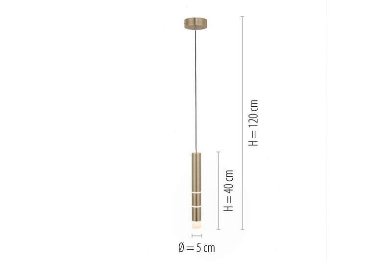 Taklampa Pure Vega - 12x120x12 cm, Matt mässing - Belysning & el - Inomhusbelysning & lampor - Taklampa & takbelysning - Pendellampor & hänglampor