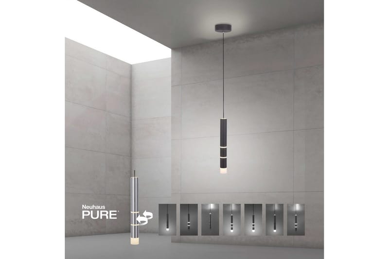 Taklampa Pure Vega - 12x120x12 cm, Svart - Belysning & el - Inomhusbelysning & lampor - Taklampa & takbelysning - Pendellampor & hänglampor