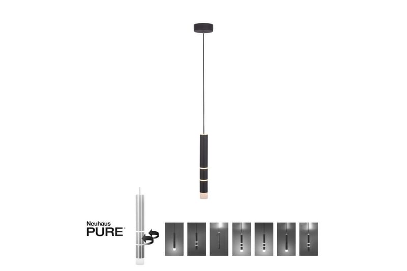 Taklampa Pure Vega - 12x120x12 cm, Svart - Belysning & el - Inomhusbelysning & lampor - Taklampa & takbelysning - Pendellampor & hänglampor