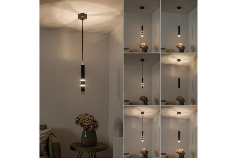 Taklampa Pure Vega - 12x120x12 cm, Svart - Belysning & el - Inomhusbelysning & lampor - Taklampa & takbelysning - Pendellampor & hänglampor