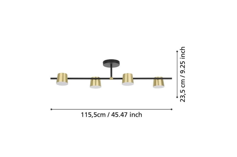 Takpendel Eglo Altamira Svart/Mässing - Belysning & el - Inomhusbelysning & lampor - Taklampa & takbelysning - Pendellampor & hänglampor