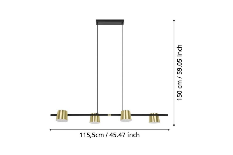 Takpendel Eglo Altamira Svart/Mässing - Belysning & el - Inomhusbelysning & lampor - Taklampa & takbelysning - Pendellampor & hänglampor