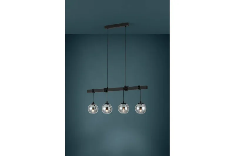 Takpendel Eglo Argallo Svart/Transparent med 4 Lampor - Belysning & el - Inomhusbelysning & lampor - Taklampa & takbelysning - Pendellampor & hänglampor