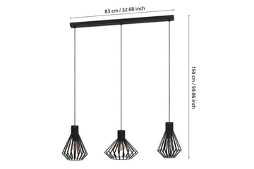 Takpendel Eglo Basidano Svart med 3 Lampor - Belysning & el - Inomhusbelysning & lampor - Taklampa & takbelysning - Pendellampor & hänglampor
