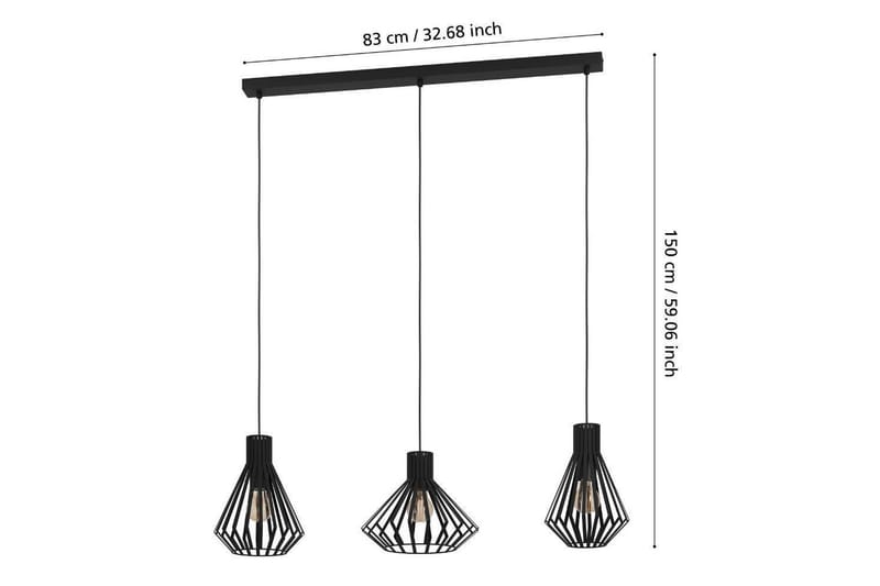 Takpendel Eglo Basidano Svart med 3 Lampor - Belysning & el - Inomhusbelysning & lampor - Taklampa & takbelysning - Pendellampor & hänglampor