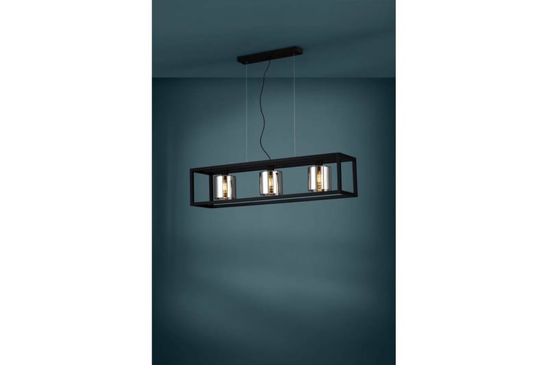 Takpendel Eglo Brisling Svart/Transparent Ram med 3 Lampor - Belysning & el - Inomhusbelysning & lampor - Taklampa & takbelysning - Pendellampor & hänglampor