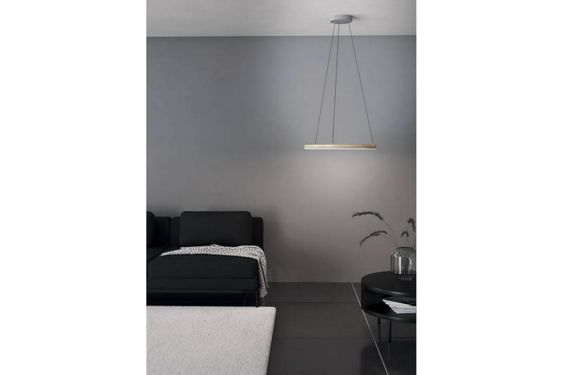 Takpendel Eglo Cadinaro Grå/Trä Rondell - Belysning & el - Inomhusbelysning & lampor - Taklampa & takbelysning - Pendellampor & hänglampor