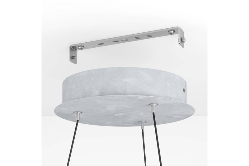 Takpendel Eglo Cadinaro Grå/Trä Rondell - Belysning & el - Inomhusbelysning & lampor - Taklampa & takbelysning - Pendellampor & hänglampor