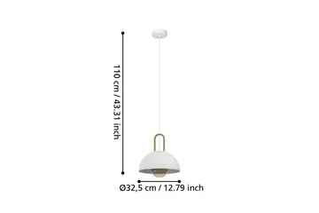Takpendel Eglo Calmanera Vit, Mässing - Vit/Mässing - Belysning & el - Inomhusbelysning & lampor - Taklampa & takbelysning - Pendellampor & hänglampor
