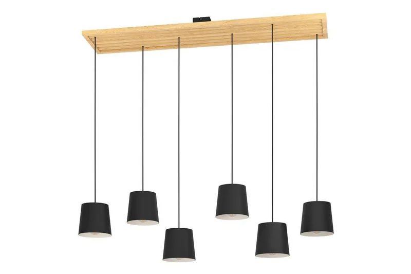 Takpendel Eglo Camarioca Svart/Trä med 5 Lampor, undefined