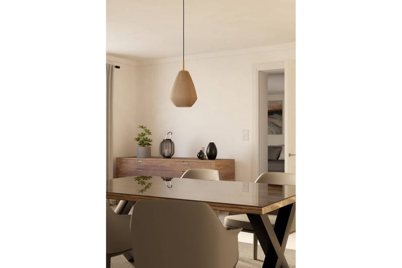 Takpendel Eglo Caprarola - Beige/Mässing - Belysning & el - Inomhusbelysning & lampor - Taklampa & takbelysning - Pendellampor & hänglampor