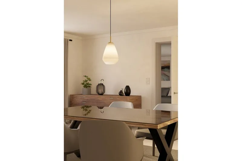 Takpendel Eglo Caprarola - Beige/Mässing - Belysning & el - Inomhusbelysning & lampor - Taklampa & takbelysning - Pendellampor & hänglampor