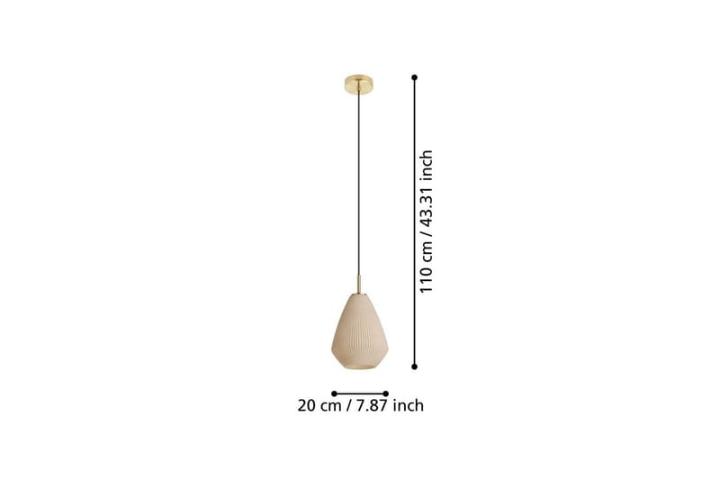 Takpendel Eglo Caprarola - Beige/Mässing - Belysning & el - Inomhusbelysning & lampor - Taklampa & takbelysning - Pendellampor & hänglampor
